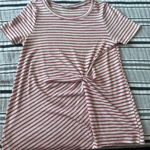 ANDREE BY UNIT Red and White Striped Top